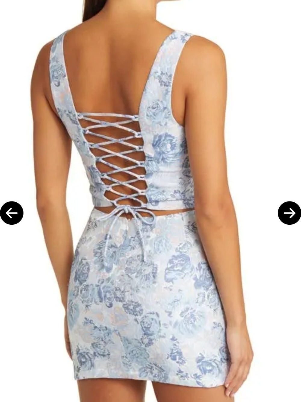 Yllw The Label Floral Two-Piece Set in Light Blue & Pink - Picture 4 of 13
